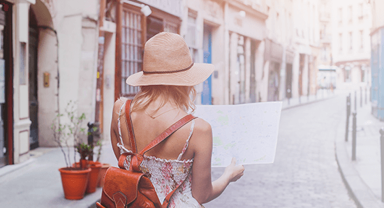 girl with map 