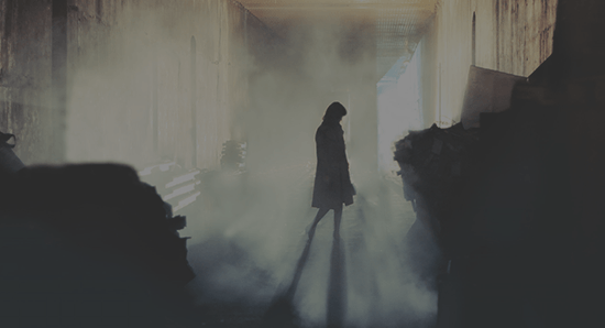 Mystery Woman In Mist Silhouette