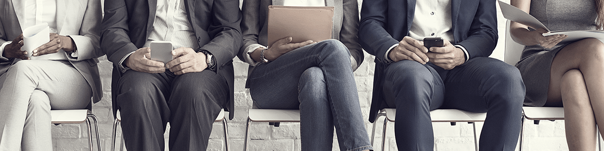 human resources. employees sitting on chairs 